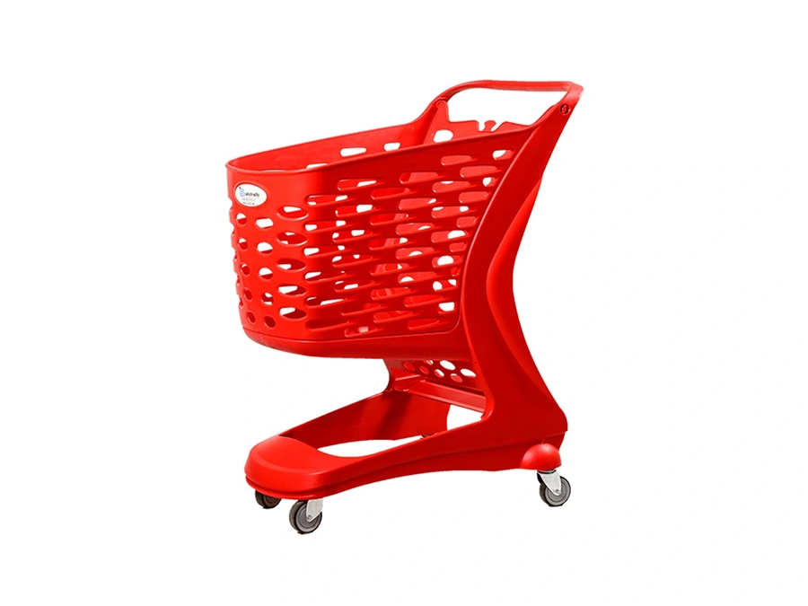 80 Liter Plastic Shopping Cart - Mini Supermarket Shopping Trolley