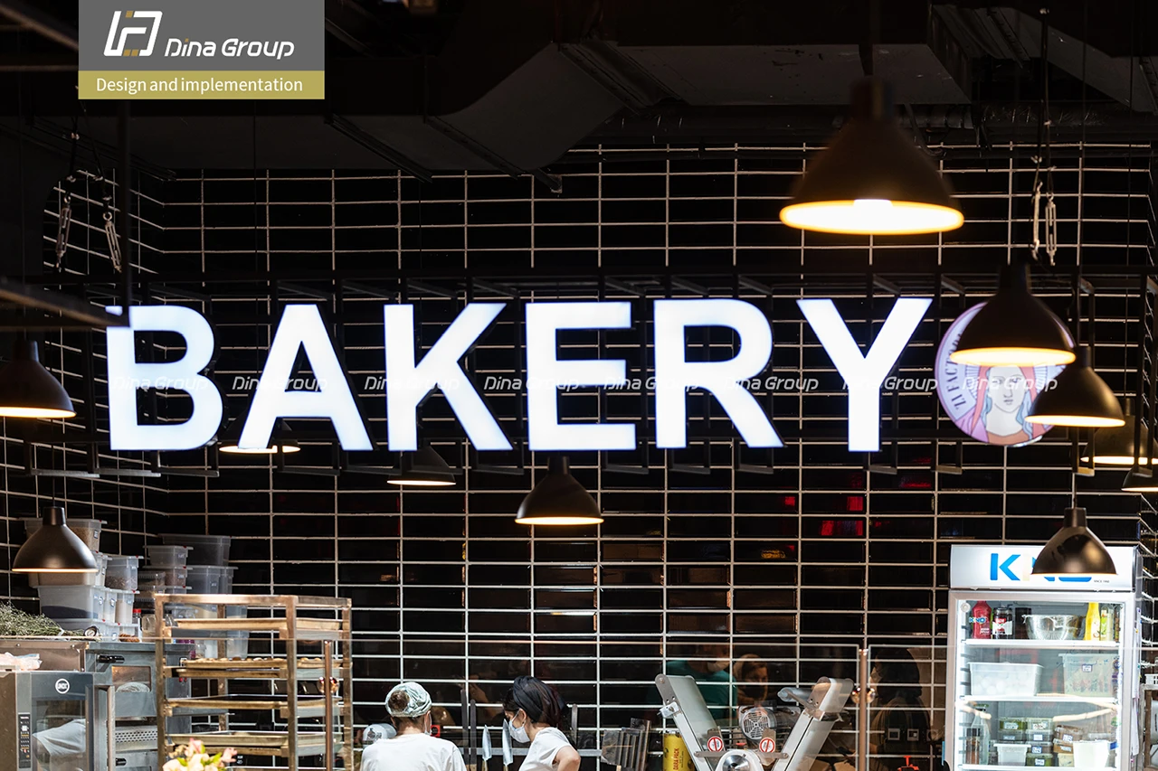Supermarket shelving and category signage