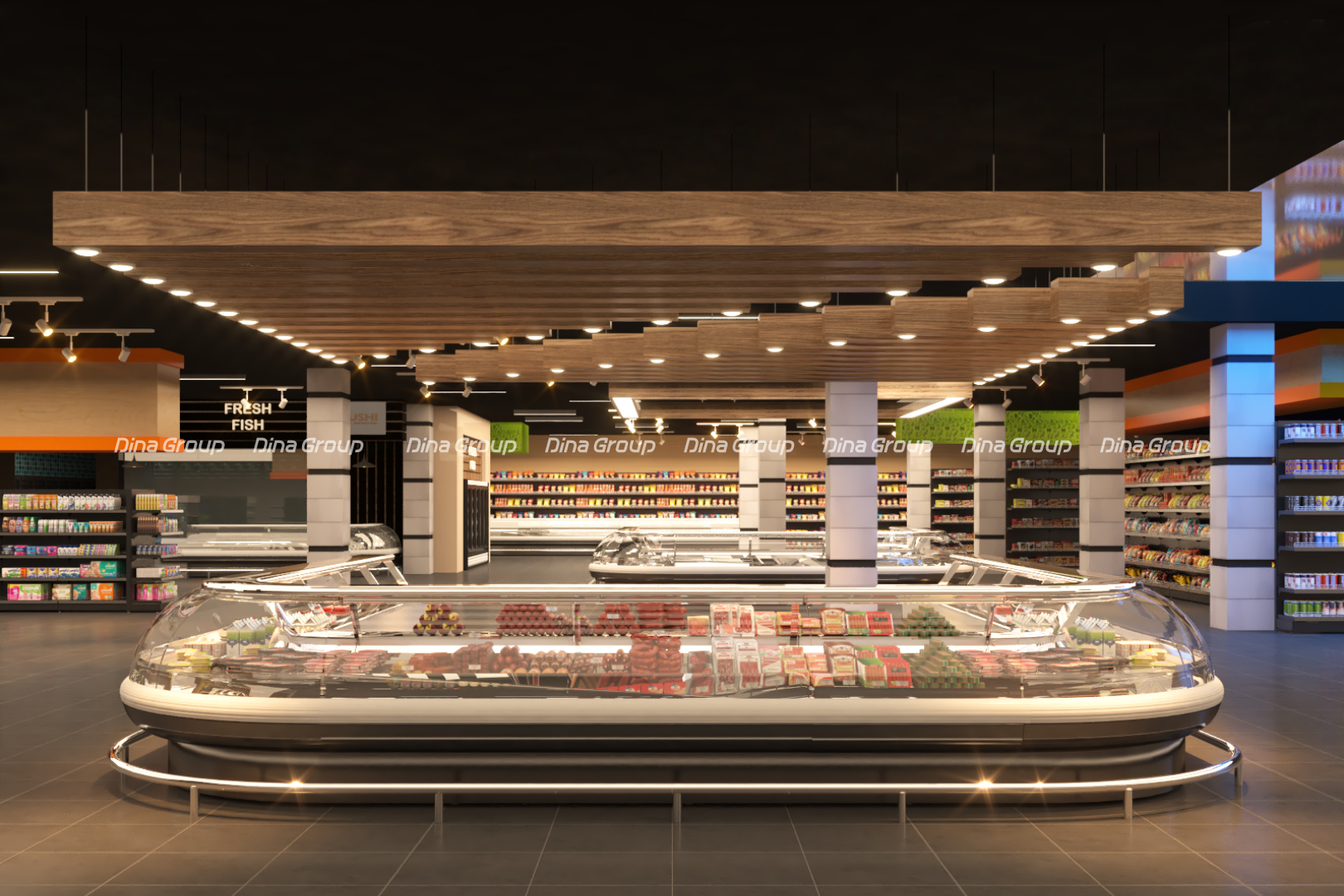 Supermarket design and Shop equipment Store fit-out