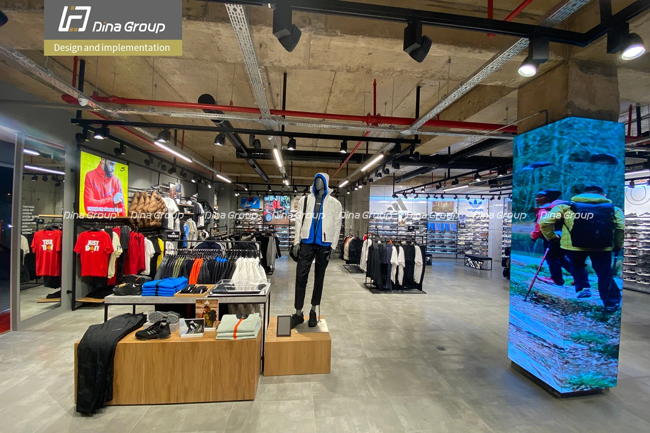 تصميم ثلاثي الأبعاد لمتجر أزياء مطابق للنتيجة النهائية