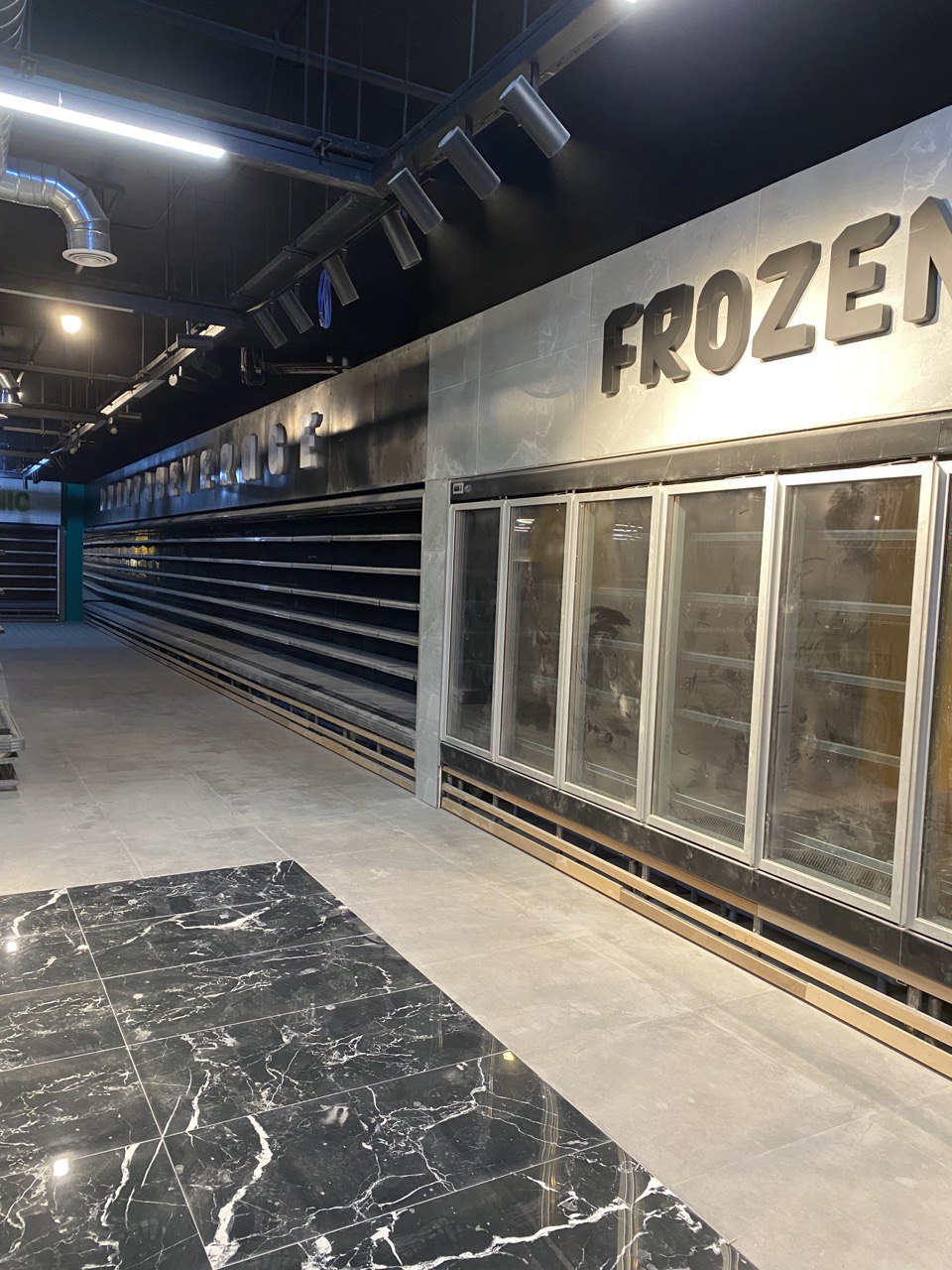 Butchery counter with custom stainless steel and chilled display