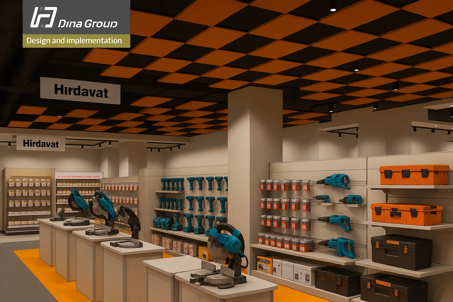 Tech and appliance store unit before fit-out