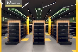 supermarket design bahrain Lotuse Bahrain supermarket design by Dina Group – shelving aisle Manama supermarket refrigeration line – Dina Group project Grocery shelving layout for Lotuse Bahrain Supermarket condiments aisle design – Dina Group Hypermarket beverage refrigeration – Bahrain project